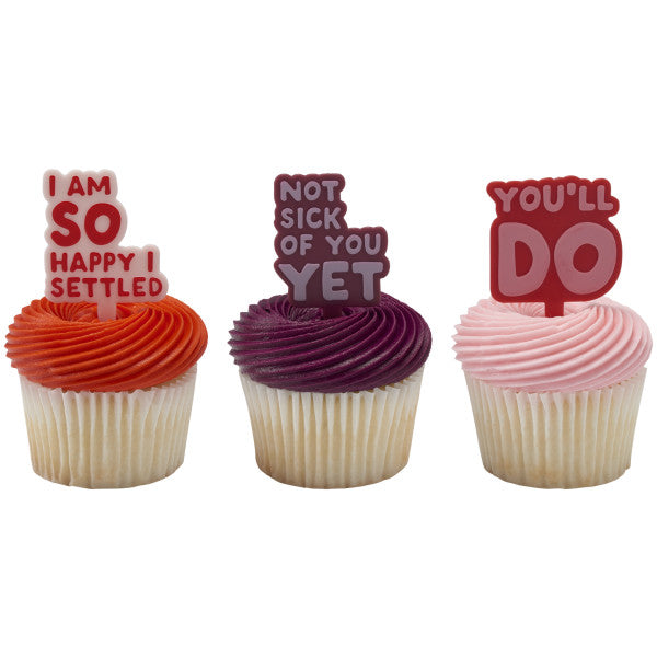 Not Sick Of You Yet Cupcake Picks - 12 Picks