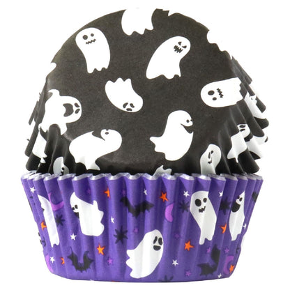 Spooky Ghosts, Foil Lined Cupcake Liners - 60 Liners