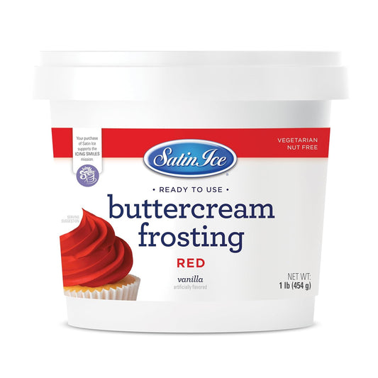 Satin Ice Red Buttercream Frosting, 1lb
