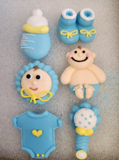 Baby Set - Medium - Blue (Royal Icing) - 6 Pieces