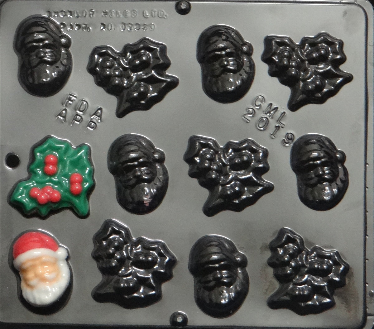Santa & Holly Chocolate Mold