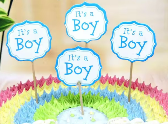 It's A Boy Cupcake Picks - 12 Cupcake Picks
