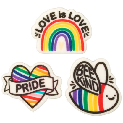 Sweet Decor Edible Pride Assortment Decorations - 12 Pieces
