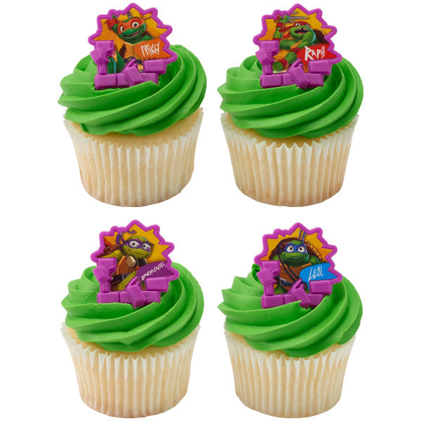 Teenage Mutant Ninja Turtles Turtle Power Cupcake Rings - 12 Rings