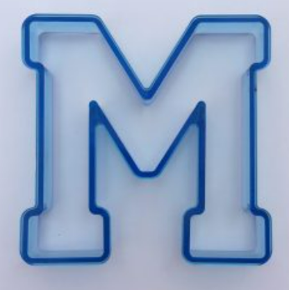Varsity Letter M Cookie Cutter