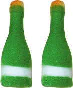 Champagne Bottle - Sugar - 6 Pieces