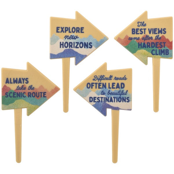 Adventure Awaits Cupcake Picks - 12 Picks