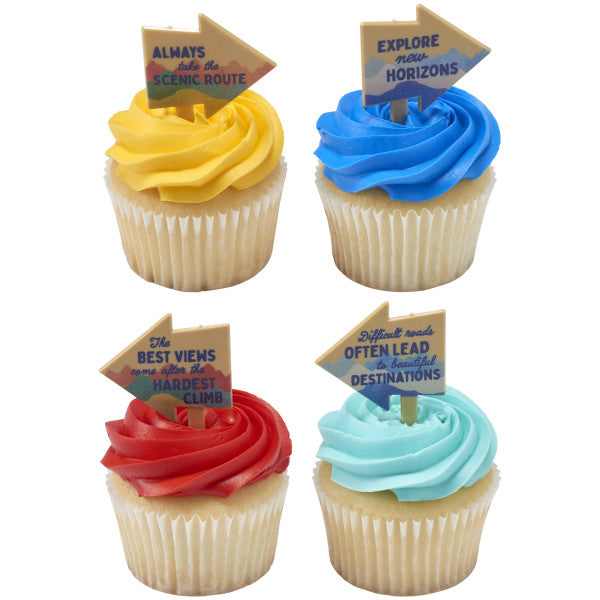 Adventure Awaits Cupcake Picks - 12 Picks