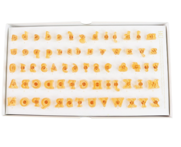PME Fun Fonts Cupcake and Cookie Stamping Set - Block Font