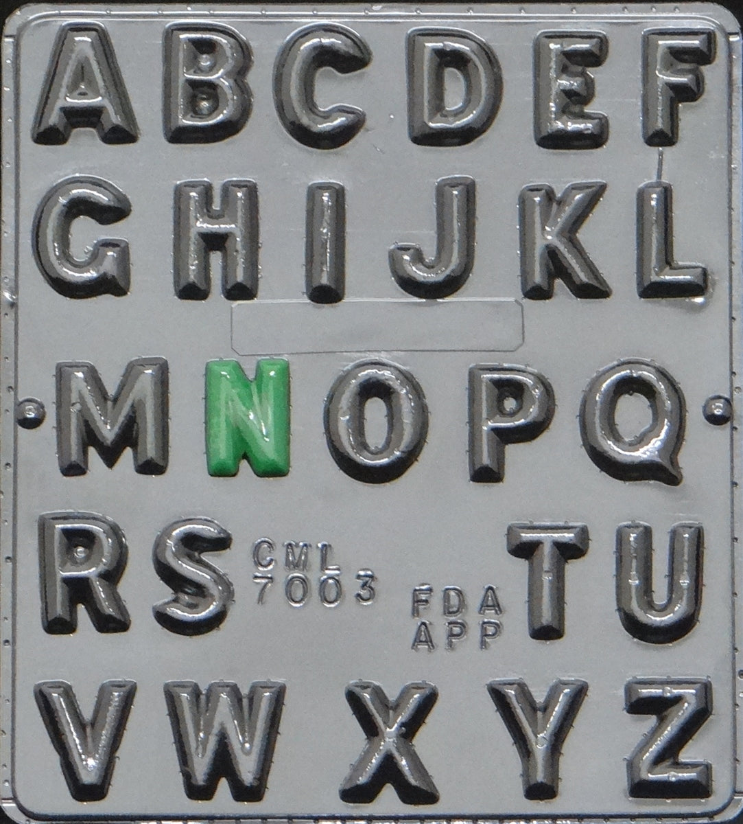 Alphabet Chocolate Mold - 1.25 Inches