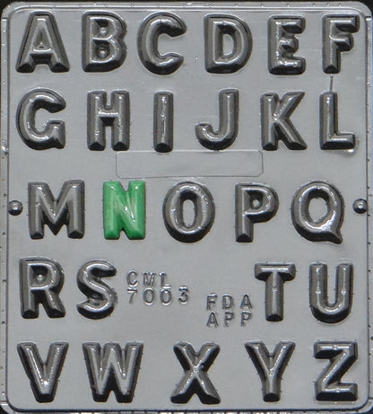 Alphabet Chocolate Mold - 1.25 Inches