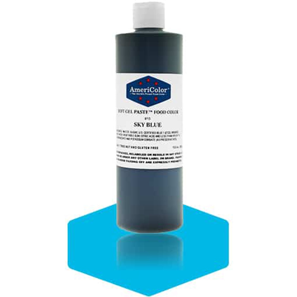 Sky Blue. Americolor Soft Gel Paste Food Color, 13.5oz