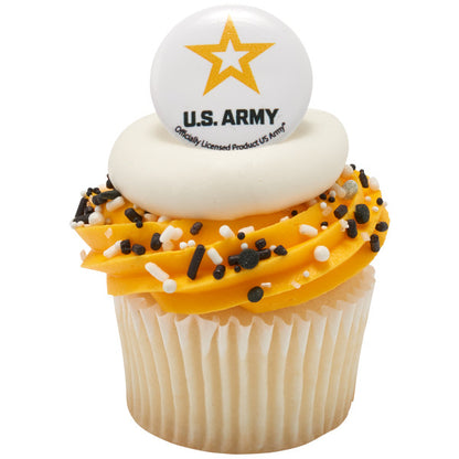 US Army Cupcake Rings - 12 Cupcake Rings