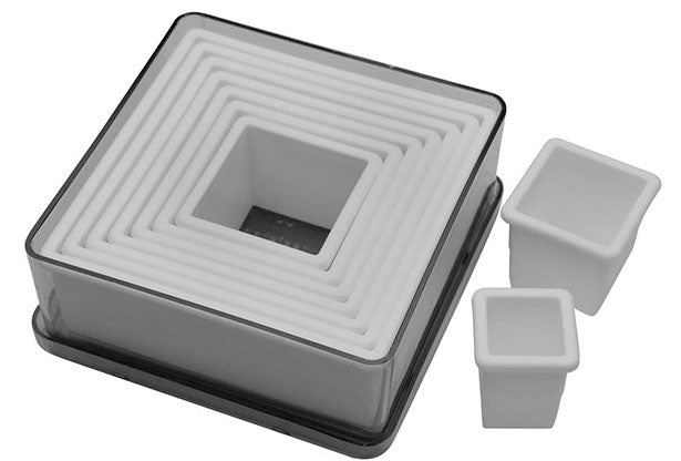 Ateco 9 Piece Plain Square Cutter Set