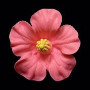Royal Icing Hibiscus - Small - Pink