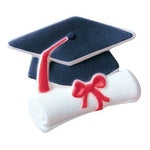 Edible Cap & Scroll Charms - 12 Pieces