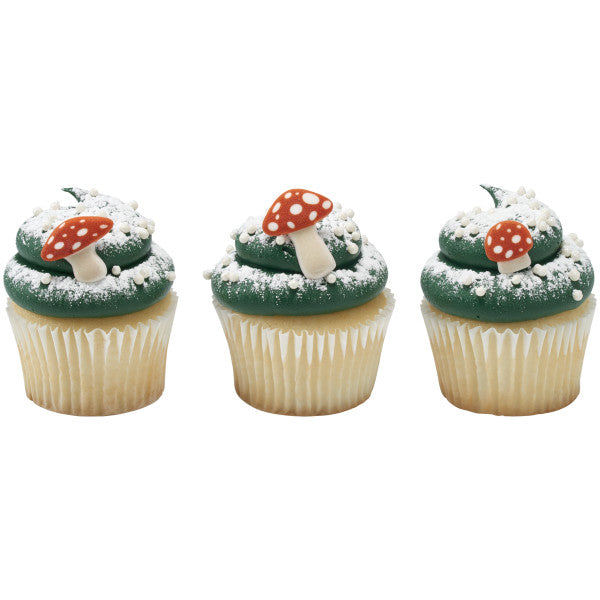 Mushroom Sugar Decorations - 6 pieces
