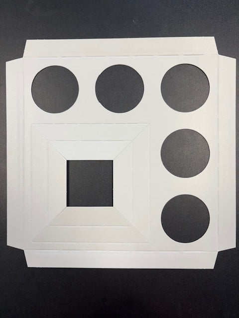 10 x 10 x 7/8 Inch White Bento Cake Box 5-Count Cupcake and Mini Cake Insert