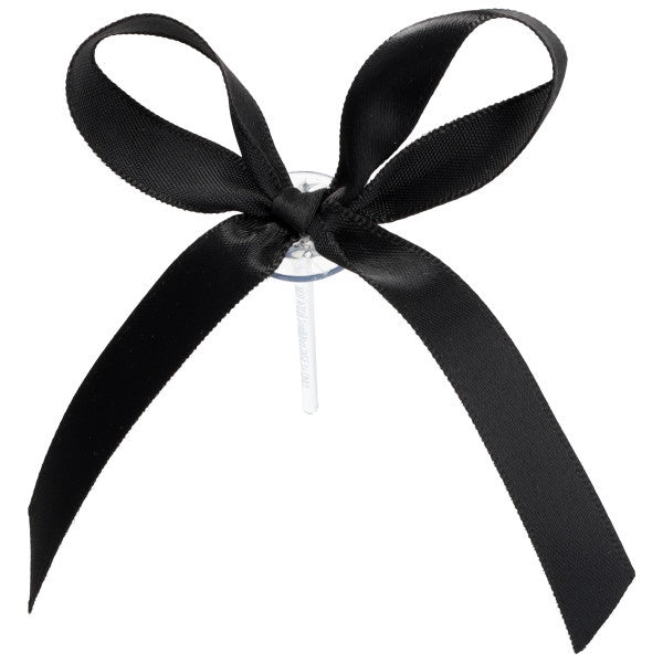 Black Ribbon Bow Cupcake/Cake Decoration - 6