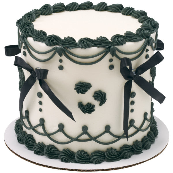 Black Ribbon Bow Cupcake/Cake Decoration - 6