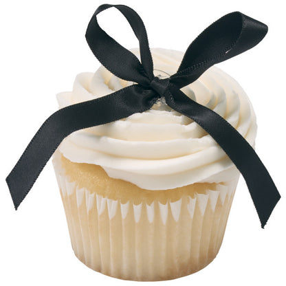 Black Ribbon Bow Cupcake/Cake Decoration - 6
