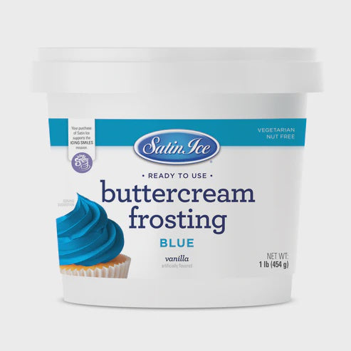 Satin Ice Blue Buttercream Frosting, 1lb