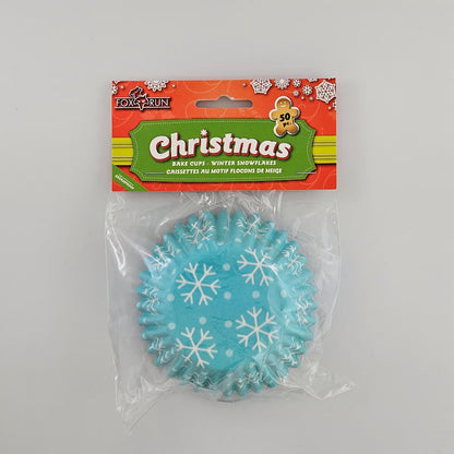 Blue Snowflake Cupcake Liners
