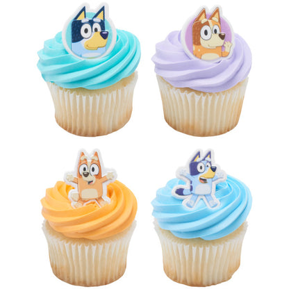 Bluey So Much Fun Cupcake Rings - 12 Rings