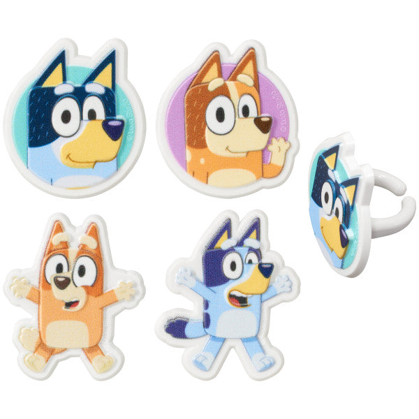 Bluey So Much Fun Cupcake Rings - 12 Rings