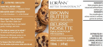 Brown Butter Bakery Emulsion, 4oz, Lorann Oils