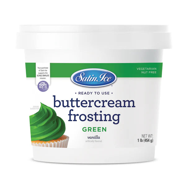 Satin Ice Green Buttercream Frosting, 1lb