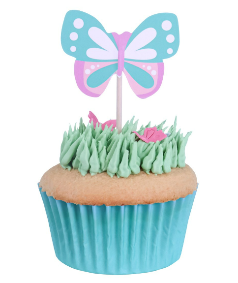 Easter Butterflies Cupcake Picks - 24 Picks