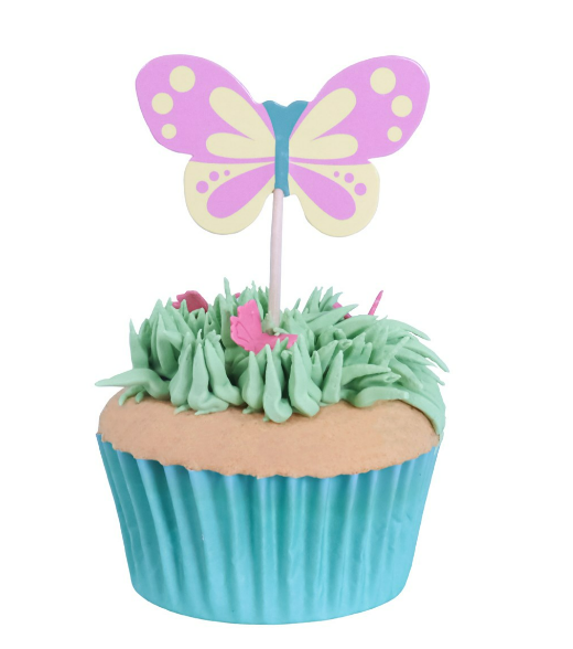 Easter Butterflies Cupcake Picks - 24 Picks
