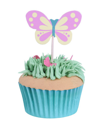 Easter Butterflies Cupcake Picks - 24 Picks