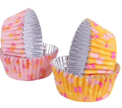 Easter Foil-Lined Cupcake Liners – Butterflies (Set of 60)