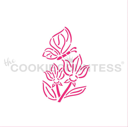Butterfly & Flower PYO Stencil