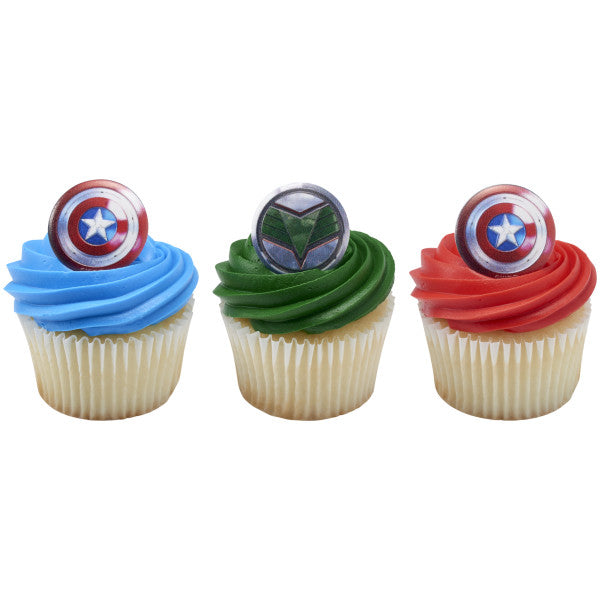 Marvel Studios' Captain America Brave New World Cupcake Rings - 12 Rings