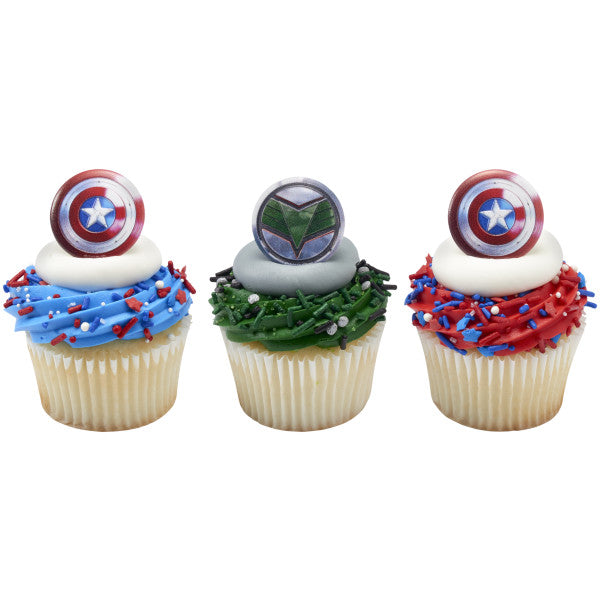 Marvel Studios' Captain America Brave New World Cupcake Rings - 12 Rings