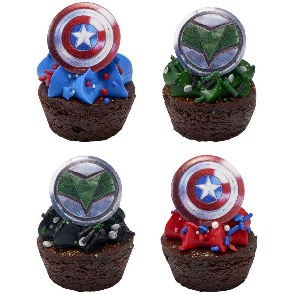 Marvel Studios' Captain America Brave New World Cupcake Rings - 12 Rings