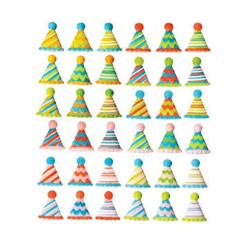 Small Party Hats - Sugar - Assorted Designs - 6 Pieces