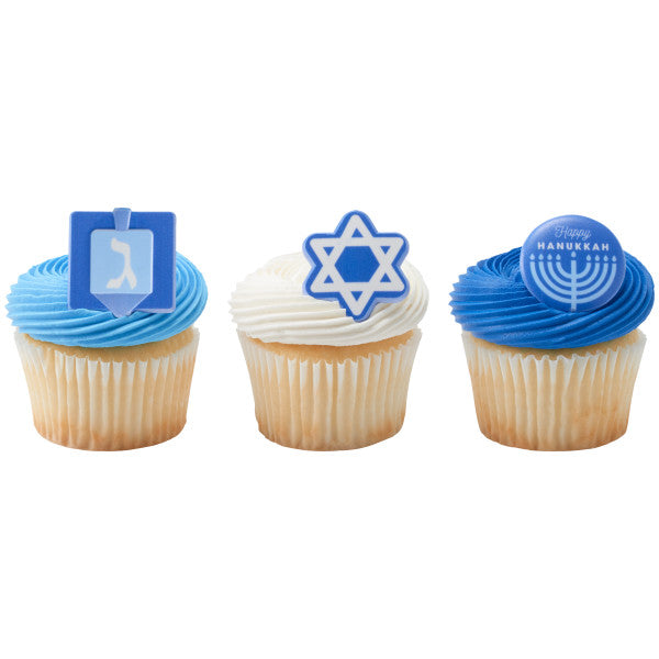 Hanukkah Cupcake Rings - 12 Rings