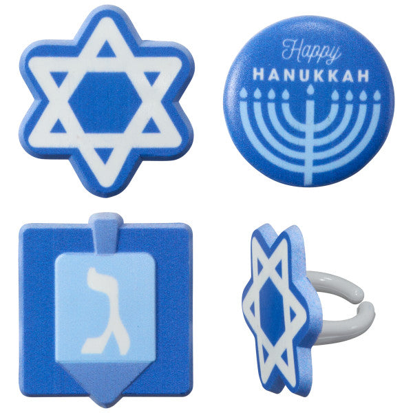 Hanukkah Cupcake Rings - 12 Rings