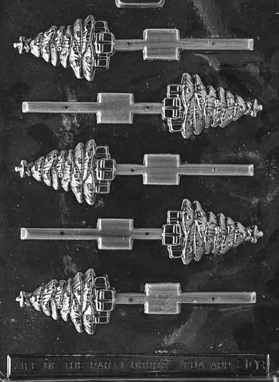 Christmas Tree with Gifts Lollipop Chocolate Mold