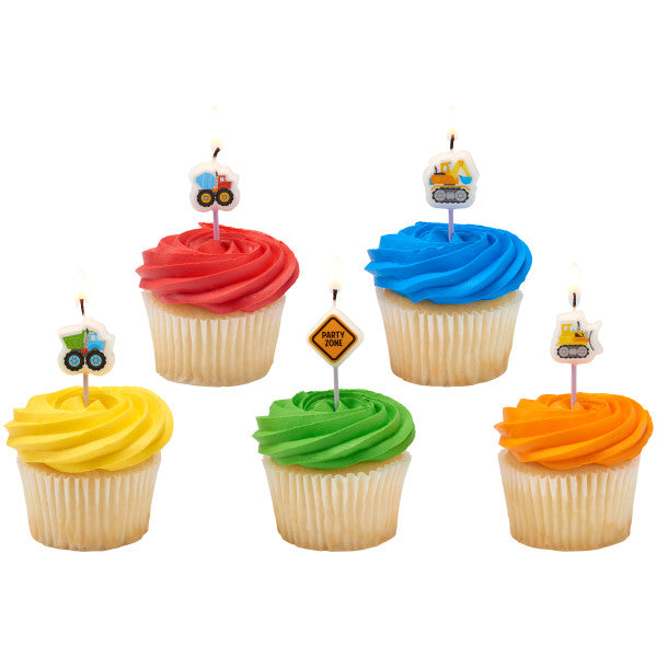 Construction Themed Birthday Candles