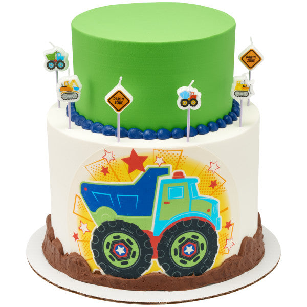 Construction Themed Birthday Candles
