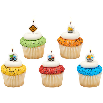 Construction Themed Birthday Candles