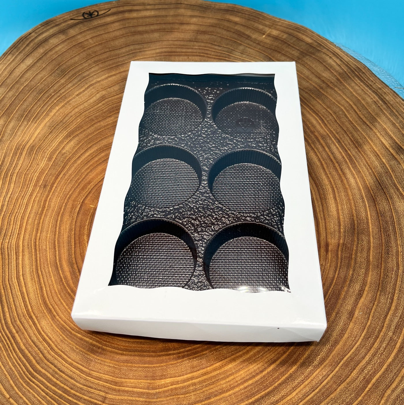 White 2 Piece Cookie Box with Window and 6 Cookie Insert