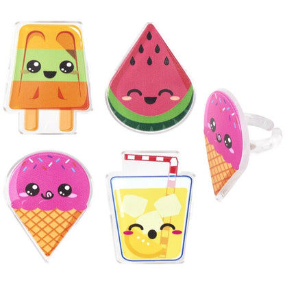 Cool Summer Treat Cupcake Rings - 12 Rings