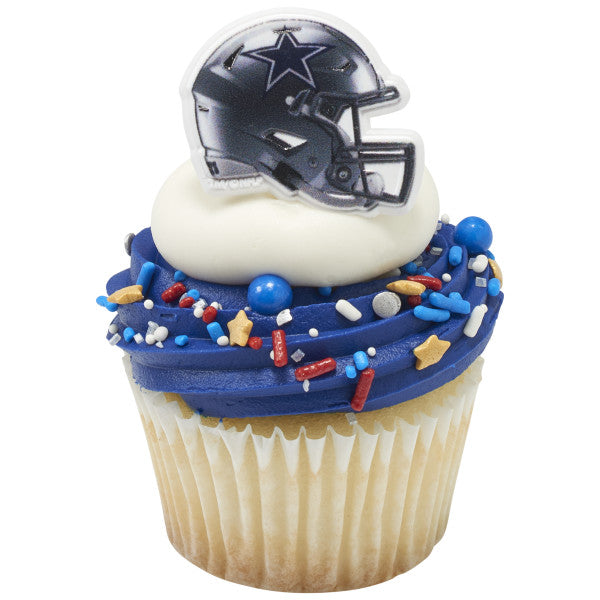 Dallas Cowboys Helmets Cupcake Rings - 12 Rings