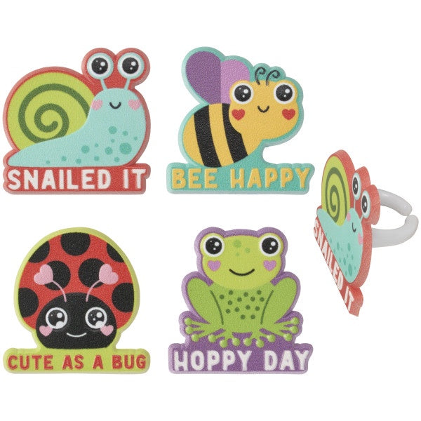 Critter Cuties Cupcake Rings - 12 Rings
